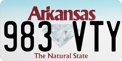 AR license plate 983VTY