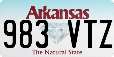 AR license plate 983VTZ
