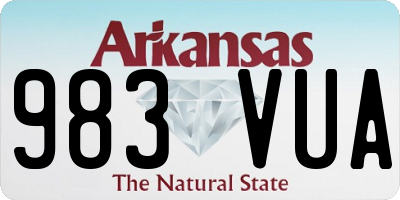 AR license plate 983VUA