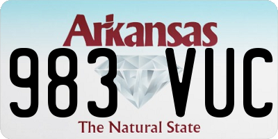 AR license plate 983VUC