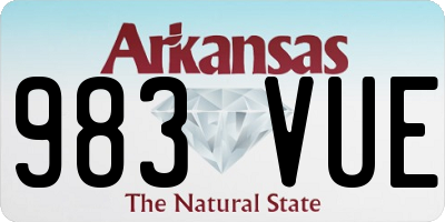 AR license plate 983VUE