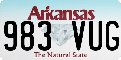AR license plate 983VUG