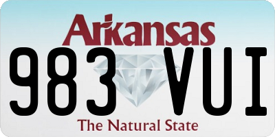 AR license plate 983VUI