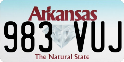 AR license plate 983VUJ