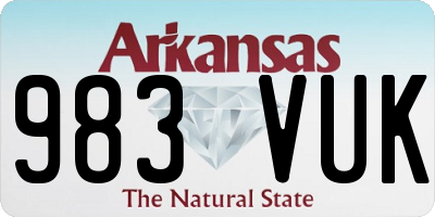 AR license plate 983VUK