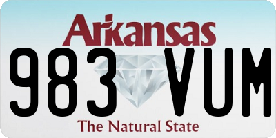 AR license plate 983VUM