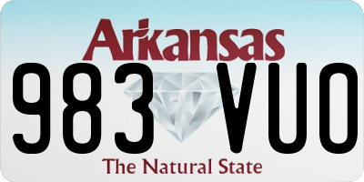 AR license plate 983VUO