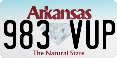 AR license plate 983VUP