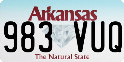 AR license plate 983VUQ