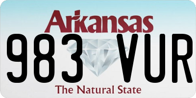 AR license plate 983VUR