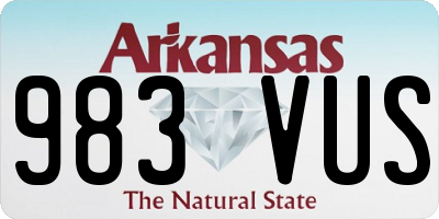 AR license plate 983VUS