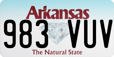 AR license plate 983VUV