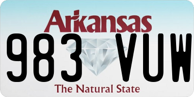 AR license plate 983VUW