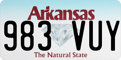 AR license plate 983VUY