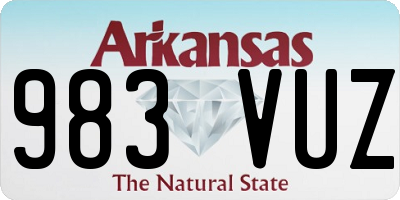 AR license plate 983VUZ