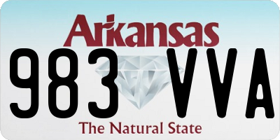 AR license plate 983VVA