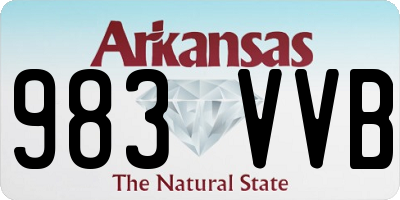 AR license plate 983VVB
