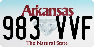 AR license plate 983VVF
