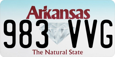 AR license plate 983VVG
