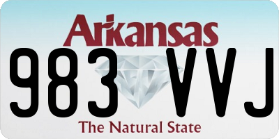 AR license plate 983VVJ