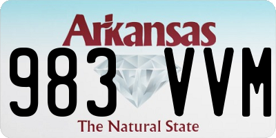 AR license plate 983VVM