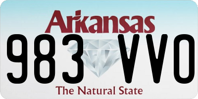 AR license plate 983VVO