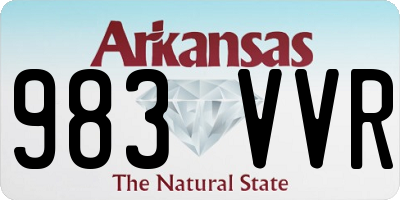 AR license plate 983VVR