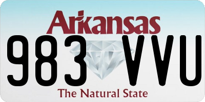 AR license plate 983VVU
