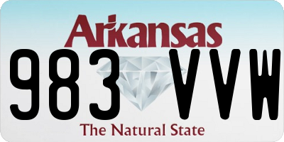 AR license plate 983VVW