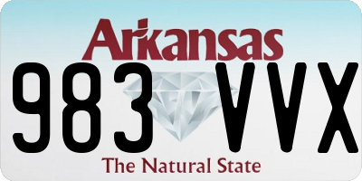 AR license plate 983VVX