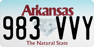 AR license plate 983VVY