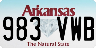 AR license plate 983VWB