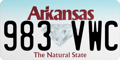 AR license plate 983VWC