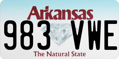 AR license plate 983VWE