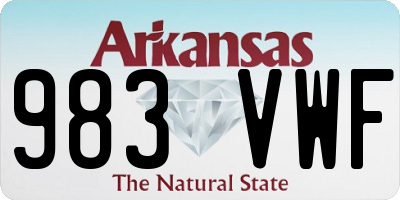 AR license plate 983VWF