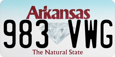 AR license plate 983VWG