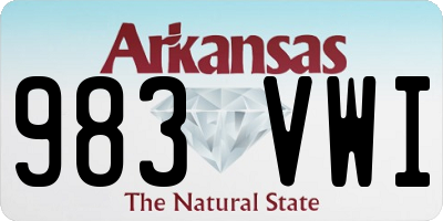 AR license plate 983VWI