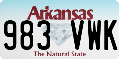 AR license plate 983VWK