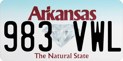 AR license plate 983VWL