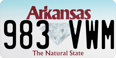 AR license plate 983VWM