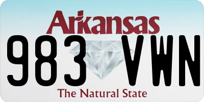 AR license plate 983VWN