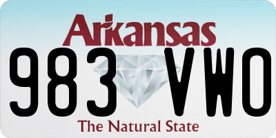 AR license plate 983VWO