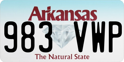 AR license plate 983VWP
