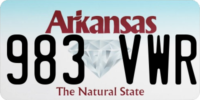 AR license plate 983VWR
