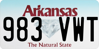 AR license plate 983VWT