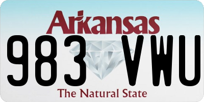AR license plate 983VWU