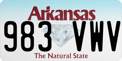 AR license plate 983VWV