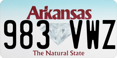 AR license plate 983VWZ