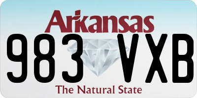 AR license plate 983VXB