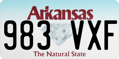 AR license plate 983VXF
